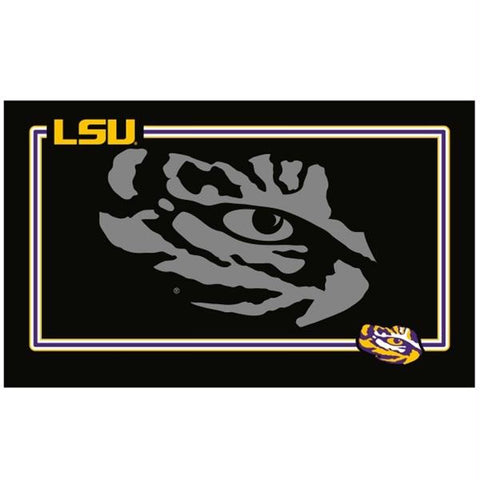 LSU Tigers Black Pet Bowl Mat