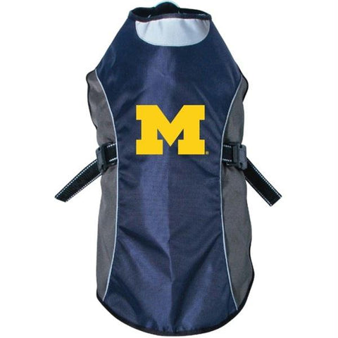 Michigan Wolverines Water Resistant Reflective Pet Jacket