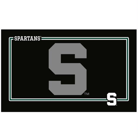 Michigan State Spartans Black Pet Bowl Mat