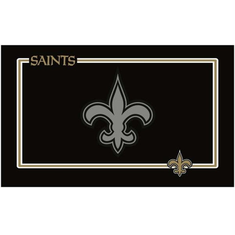New Orleans Saints Black Pet Bowl Mat