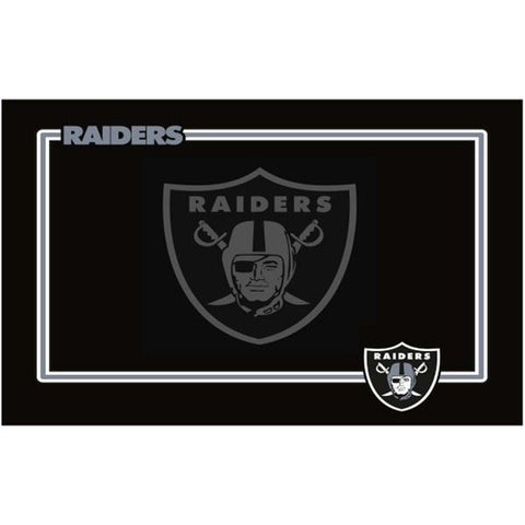 Oakland Raiders Black Pet Bowl Mat