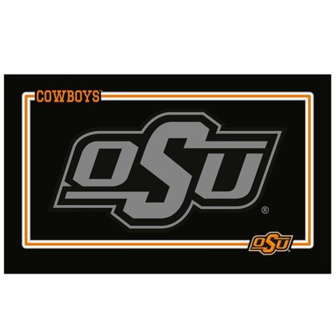 Oklahoma State Cowboys Black Pet Bowl Mat