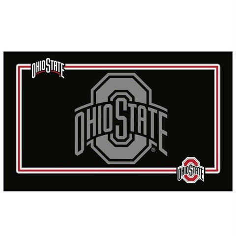 Ohio State Buckeyes Black Pet Bowl Mat