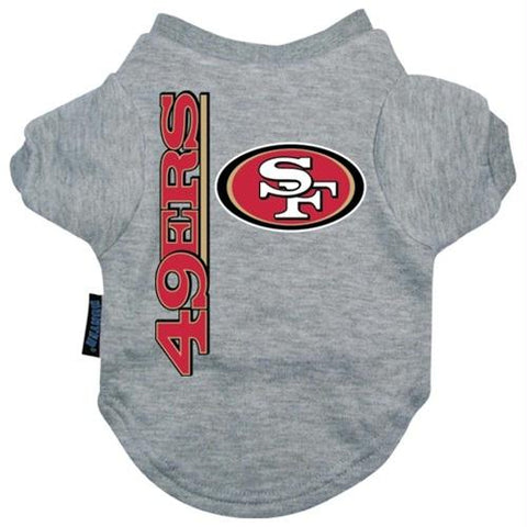 San Francisco 49ers Heather Grey Pet T-Shirt