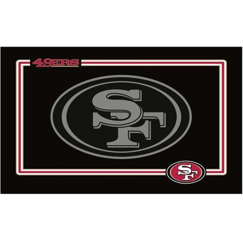 San Francisco 49ers Black Pet Bowl Mat