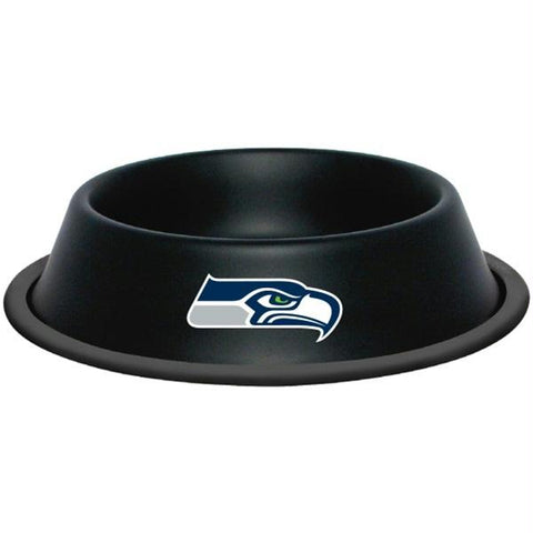 Seattle Seahawks Gloss Black Pet Bowl