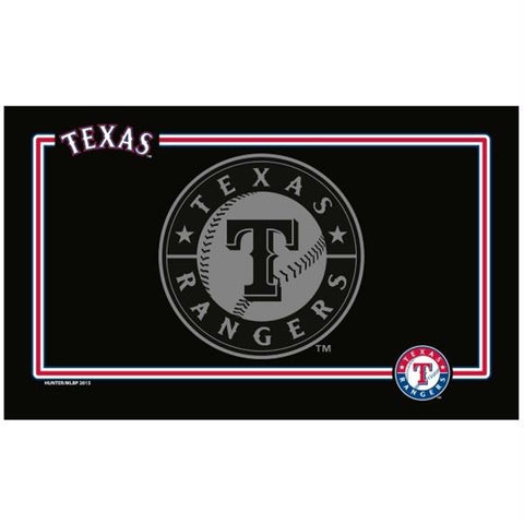 Texas Rangers Black Pet Bowl Mat