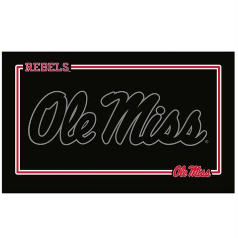 Ole Miss Rebels Black Pet Bowl Mat