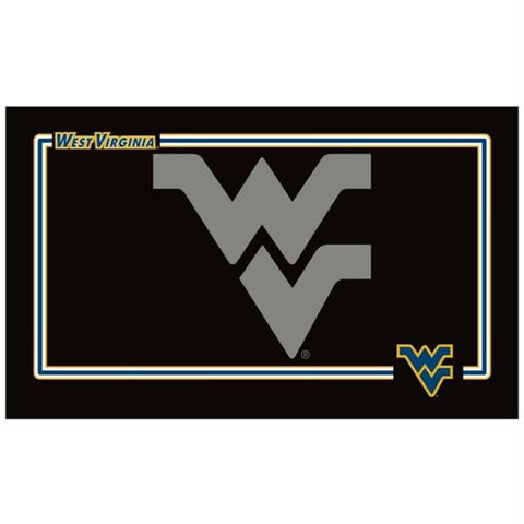 West Virginia Mountaineers Black Pet Bowl Mat