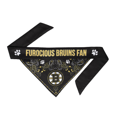 Boston Bruins Pet Reversible Paisley Bandana - XS