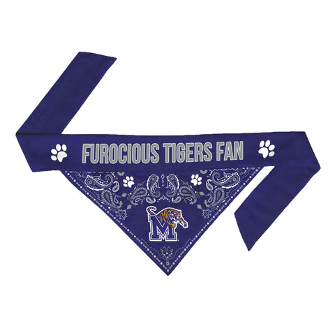 Memphis Tigers Pet Reversible Paisley Bandana