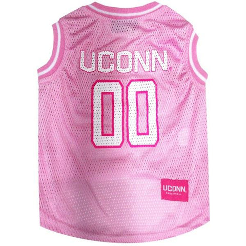 UConn Huskies Pet Pink Basketball Jersey