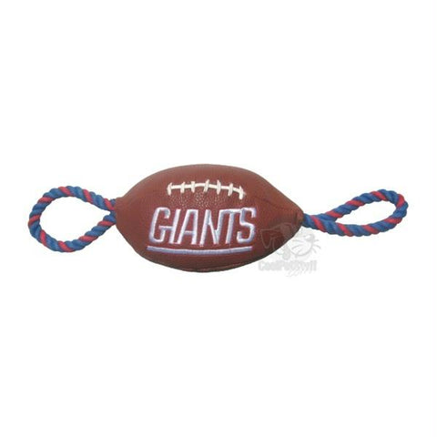 New York Giants Pebble Grain Football Dog Toy