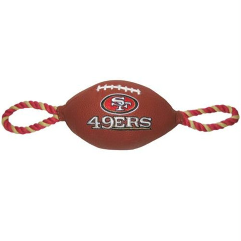 San Francisco 49ers Pebble Grain Football Dog Toy