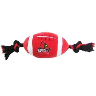 Louisville Cardinals Plush Football Dog Toy