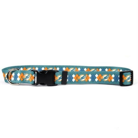 Miami Dolphins Argyle Nylon Collar