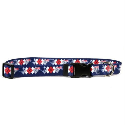 New England Patriots Argyle Nylon Collar