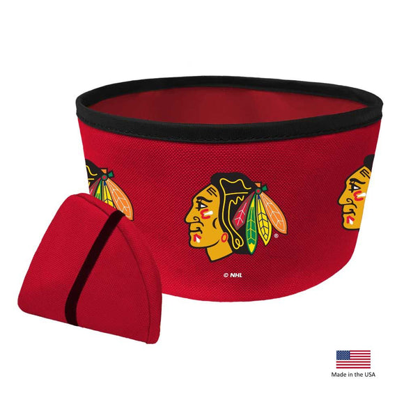 Chicago Blackhawks Collapsible Pet Bowl