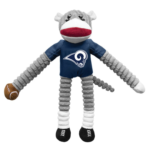 Los Angeles Rams Sock Monkey Pet Toy