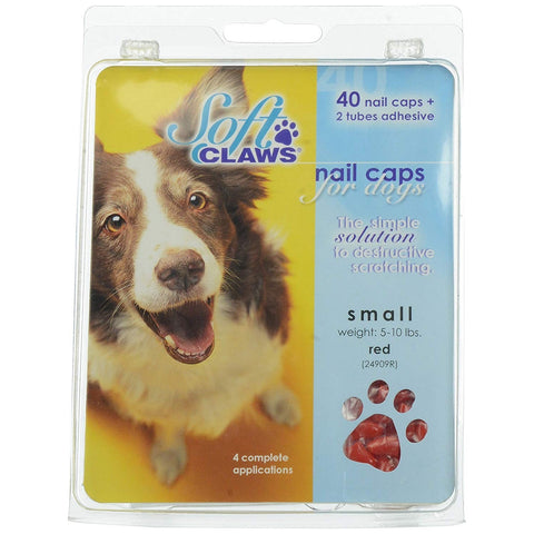 Soft Claws Nail Caps For Dogs - Red - Large
