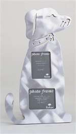 Aluminum-Finish Dog Picture Frame