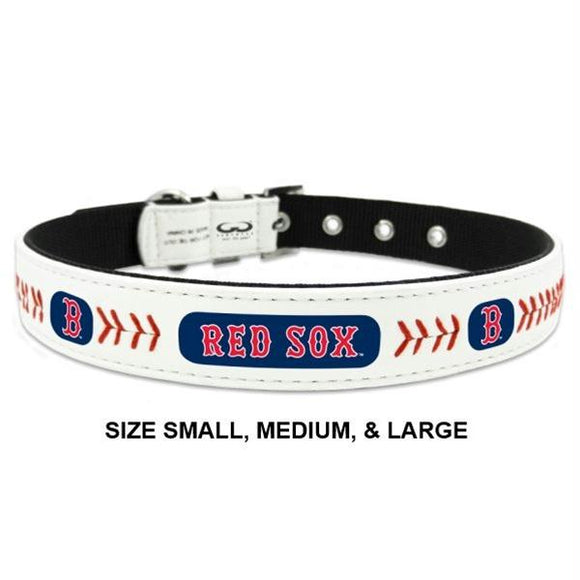 Boston Red Sox Classic Leather Baseball Collar
