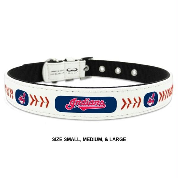 Cleveland Indians Classic Leather Baseball Collar
