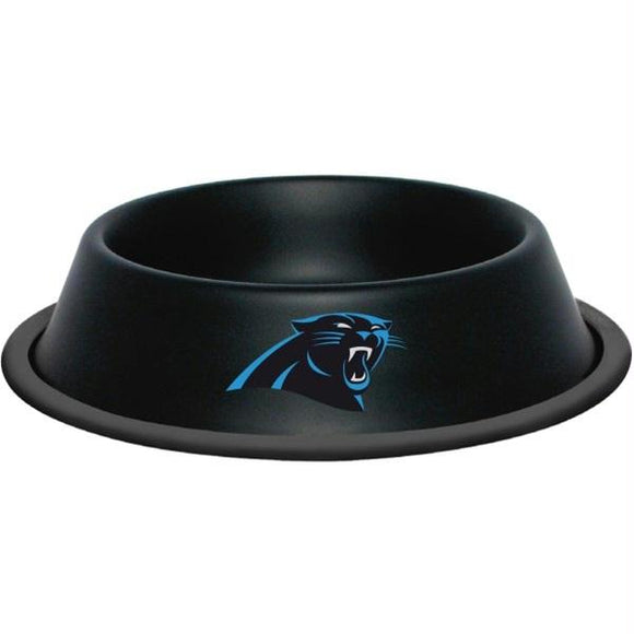 Carolina Panthers Gloss Black Pet Bowl