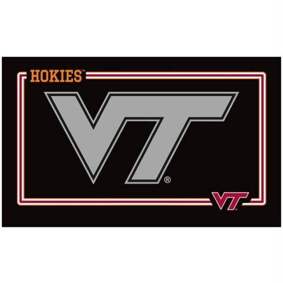 Virginia Tech Hokies Black Pet Bowl Mat