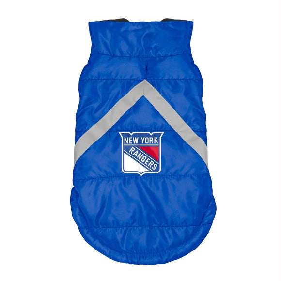 New York Rangers Pet Puffer Vest