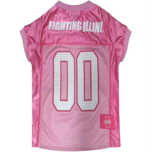 Illinois Fighting Illini Pink Pet Jersey