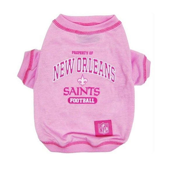 New Orleans Saints Pink Dog T-Shirt