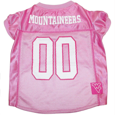 West Virginia Mountaineers Pink Pet Jersey